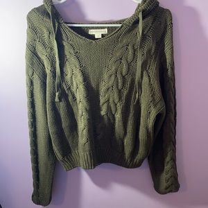 Green Crop Sweater